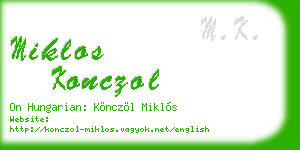 miklos konczol business card